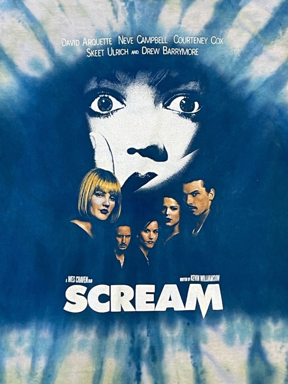 Hot Topic Scream Poster Graphic T-Shirt - Blue & Grey Ghostface Horror official - Picture 2 of 6